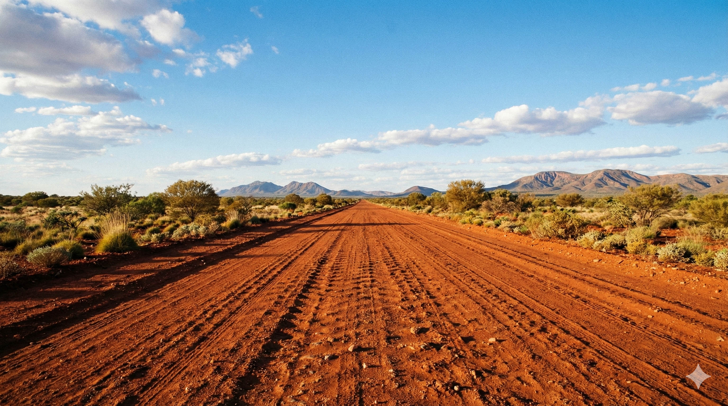 Australian outback red dirt road